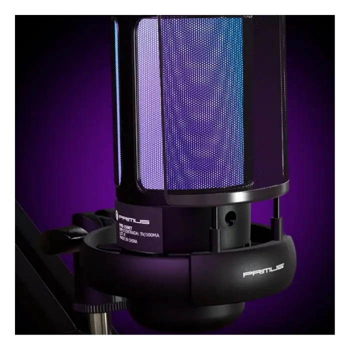 Set de Micrófono Primus Gaming ETHOS150KT Alámbrico CondensadorCardioide RGB Negro PMI-150KT (3).webp