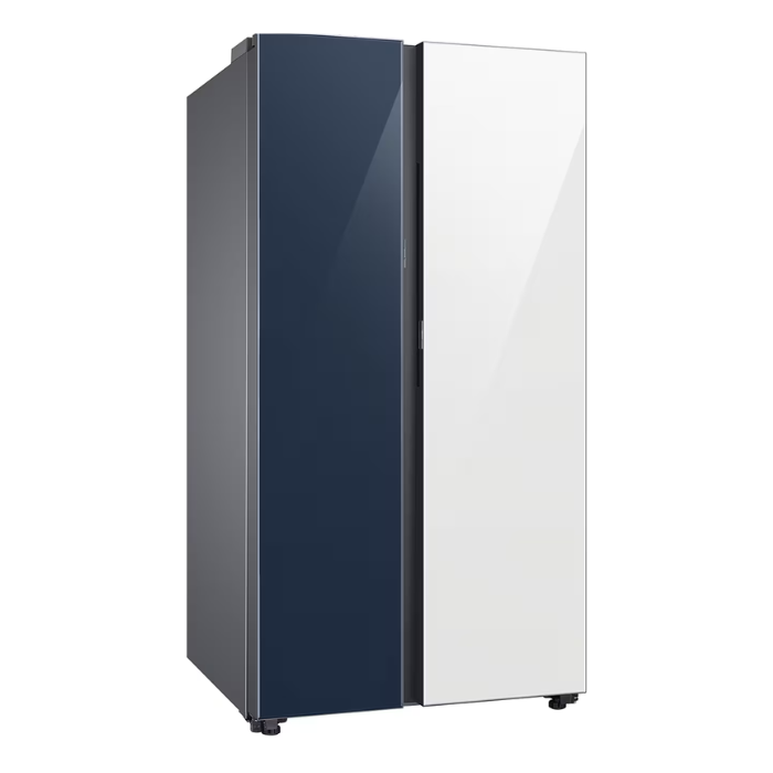 Refrigeradora Samsung 28" Bespoke Side by Side Azul y Blanco Wi-Fi RS28CB760A7NAP