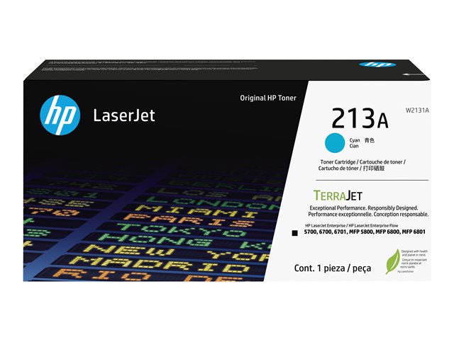 Cartucho de Tóner Cian HP LaserJet 213A W2131A