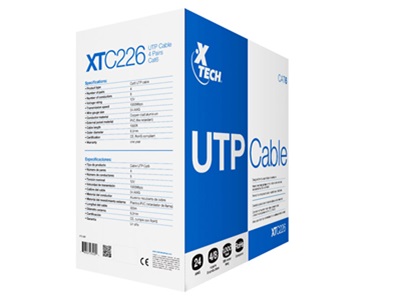Cable UTP XTech Cat6 4 Pares Gris 305M XTC-226