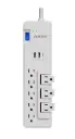 Protector de Voltaje AC 110/220V Forza 8 Salidas 3 Giratorias 2 USB-A 1 USB-C FSP-821RUSBCW