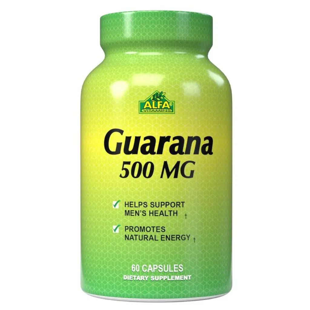 Suplemento Dietético Alfa Vitamins Guarana 500mg 60 Cápsulas 127-A