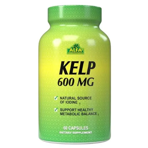 Suplemento Dietético Alfa Vitamins Kelp 600mg 60 Cápsulas 36-A