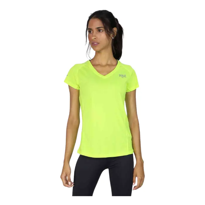 Camiseta Deportiva Everlast Poly Seasonal Amarilla L Mujer EV77HAL210 EV77HAL210-L