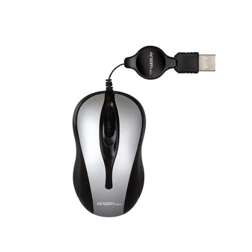 Mouse Argom Óptico Retráctil Gris ARG-MS-0008GR