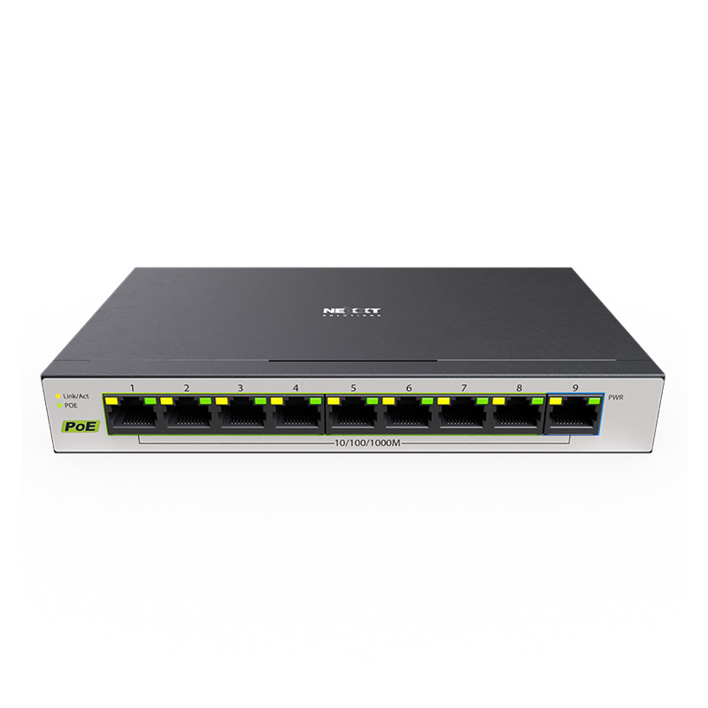Switch Nexxt Solutions Infrastructure - Switch - Gigabit Ethernet - 9 x 10/100/1000 - 1 Gigabit Ethernet - 9 POE+ 120W 
