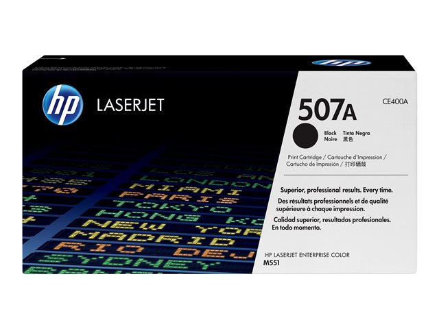 Cartucho de Tóner Negro HP LaserJet 507A CE400A
