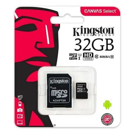 Tarjeta de Memoria MicroSD Kingston Canvas Select 32GB C10 SDCS/32GB