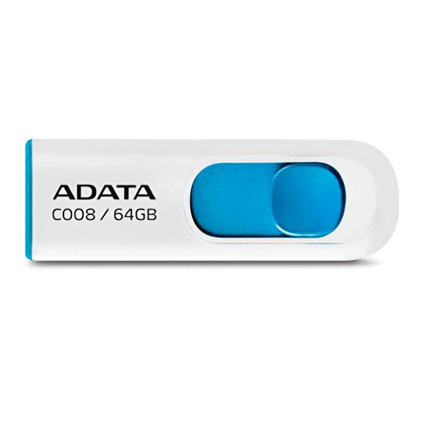 Memoria USB Adata 64GB WHITE+BLUE AC008-64G-RWE