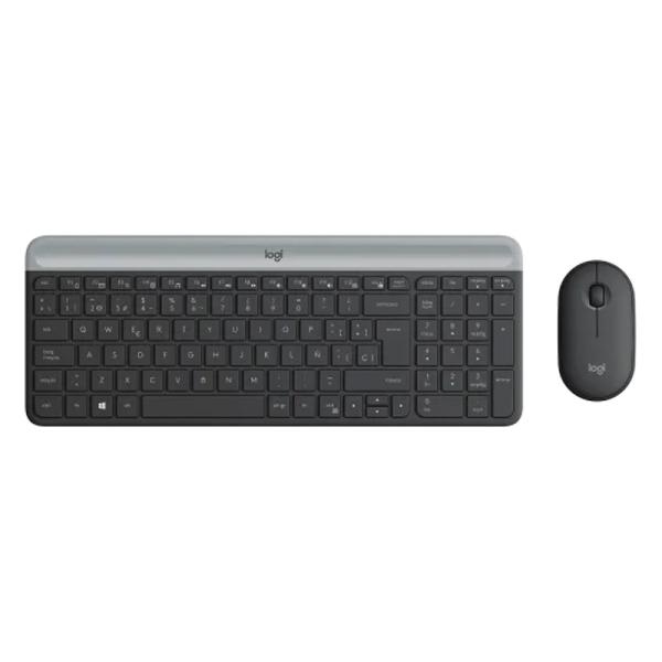 Combo Teclado y Mouse Logitech Slim MK470 Inalámbrico Negro 920-009266