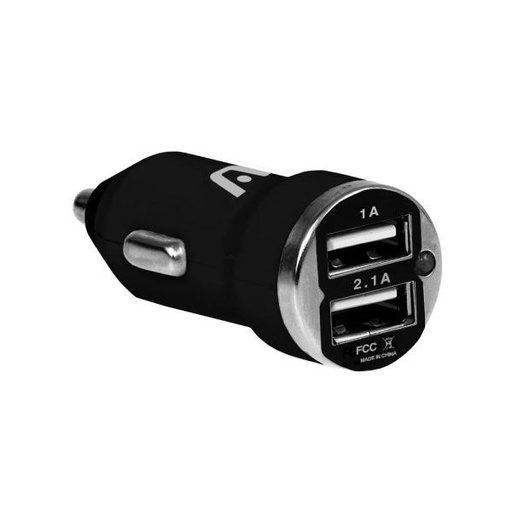 Adaptador Argom USB Para Auto 2 Puertos ARG-AC-0102BK