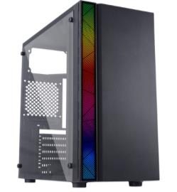 CASE ND-550 RGB STRIP E010-156 BLACK USB 2.0*2 + HD AUDIO