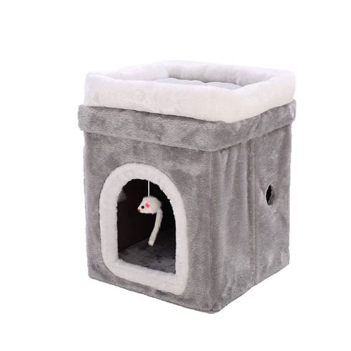 Casa para Gatos La Gotera Plegable L Gris CAS201-2