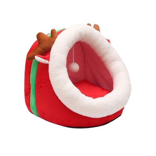 Cama para Mascotas La Gotera Rojo Navideño M HP8T5