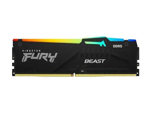 Memoria RAM Kingston FURY Beast RGB DDR5 16GB 5200MHz KF552C40BBA-16