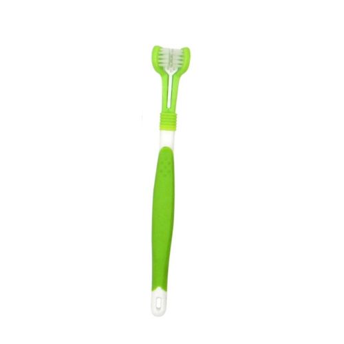 Cepillo de Dientes para Perro La Gotera Triple Cara Verde Claro DT765-1