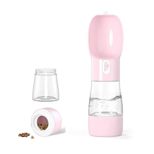Dispensador de Comida y Agua para Macotas La Gotera Portátil Rosa CL29U-4