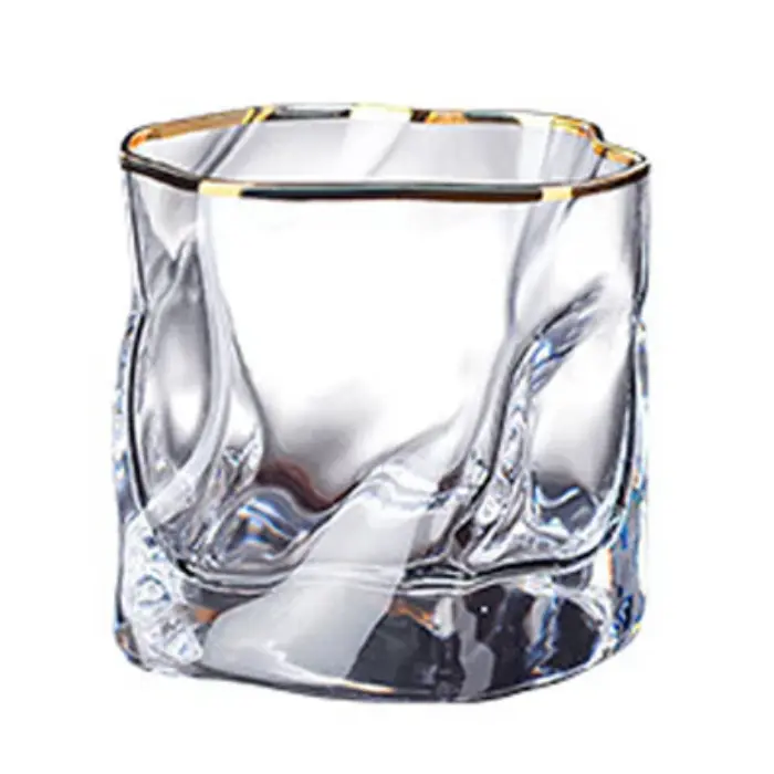 Vaso de Whiskey La Gotera Transparente con Dorado VW61-2