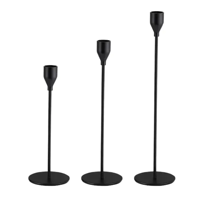 Set de Candeleros La Gotera 3 Piezas Negro C080432