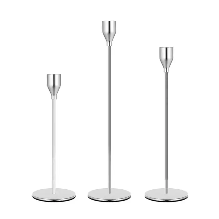 Set de Candeleros La Gotera 3 Piezas Plateado C080433