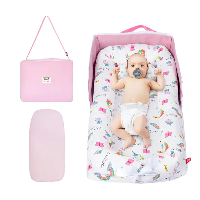 Cuna Portátil La Gotera Bolso Rosada HC003D
