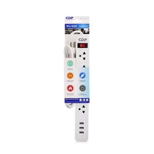 Regleta Protector De Voltaje CDP 1500W 5 Outlet RU-SS5