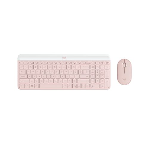 Combo Teclado y Mouse Inalámbrico Logitech MK470 Slim Rosado 920-011313