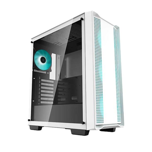CASE GAMING DEEPCOOL CC560 WM V2 MEDIA TORRE CON VIDRIO TEMPERADO EN EL LATERAL 4 VENTILADORES LED BLANCO R-CC560-WHGAA4-G2