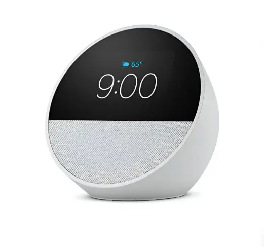 Parlante Amazon Echo Spot 2024 con Alexa con Alarma Blanco B0BFCBKXWLW