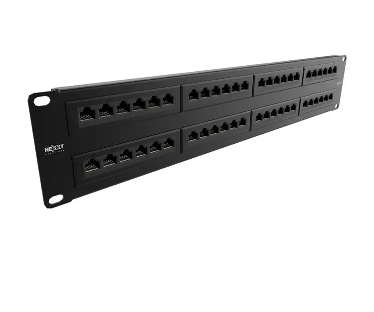 Patch Panel Nexxt Solutions Montaje en Rack 48-Port Cat5e Negro AW190NXT11