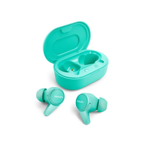 Audífonos Philips Inalámbricos Verde Claro TAT1207BL