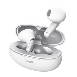 Trust audifonos bluetooth intraaurales color blanco microf c/cancelacion de ruido - 25173