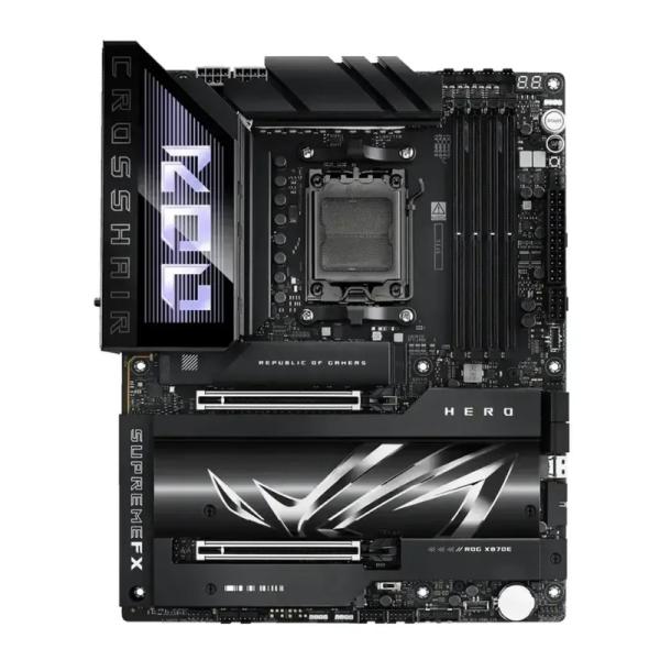 TARJETA MADRE ASUS ROG CROSSHAIR X870E HERO AM5 DDR5 5X M.2 + 6X SATA USB 3.2 WIFI 6E 1X PCIE 5.0 AURA SYNC RGB 90MB1IE0-M0EAY0