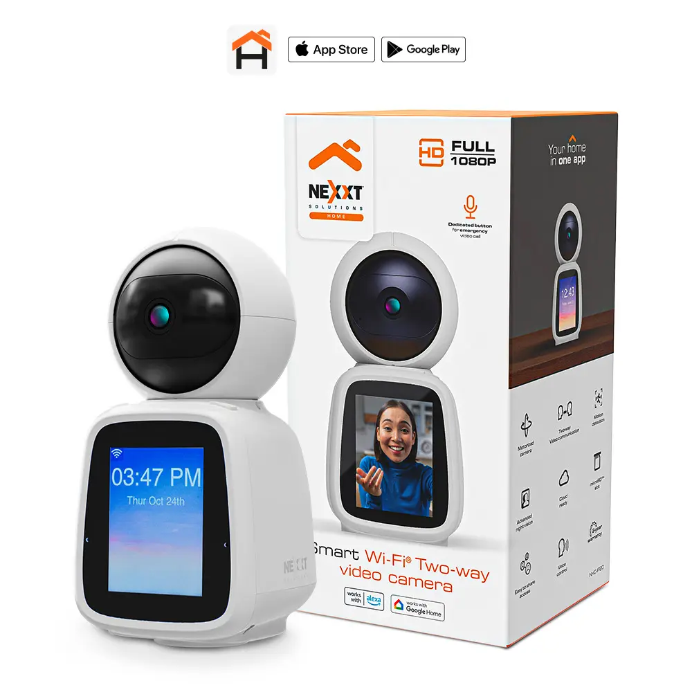 Cámara de Seguridad Inteligente Nexxt Solutions Home Wi-Fi 2 Vías Interiores Blanca NHC-IP20