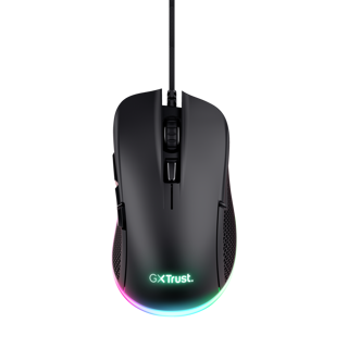 Trust mouse Eco GXT 923 YBAR color negro gaming resolución de 7200 ppp e iluminacion LED RGB - 24729