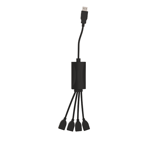 Hub XTech USB 2.0 de 4 Puertos Negro XTC-320