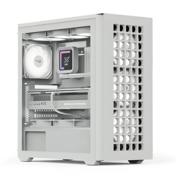 CASE RGB AEROCOOL D502A TORRE MEDIA MALLA 1 ABANICO FRONTAL Y 3 ABANICOS TRASEROS D502A-G-WT-V1