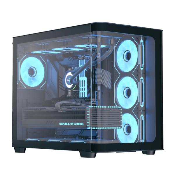 CASE RGB AEROCOOL P500C TORRE MEDIA VIDRIO TEMPLADO 3 ABANICOS LATERALES Y 1 ABANICO TRASERO P500C-G-BK-V1