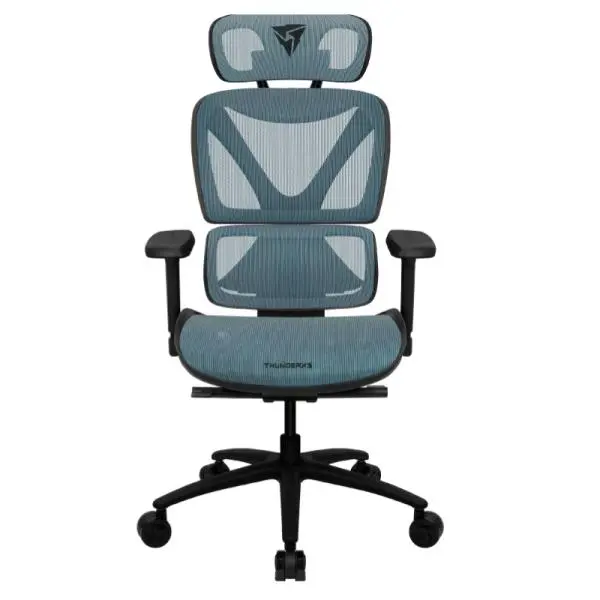 Silla Ergonómica THUNDERX3 XTC CHROMA MALLA DE CUERO SINTÉTICO TRANSPIRABLE TEGC-3073101.B1 AZUL/NEGRO