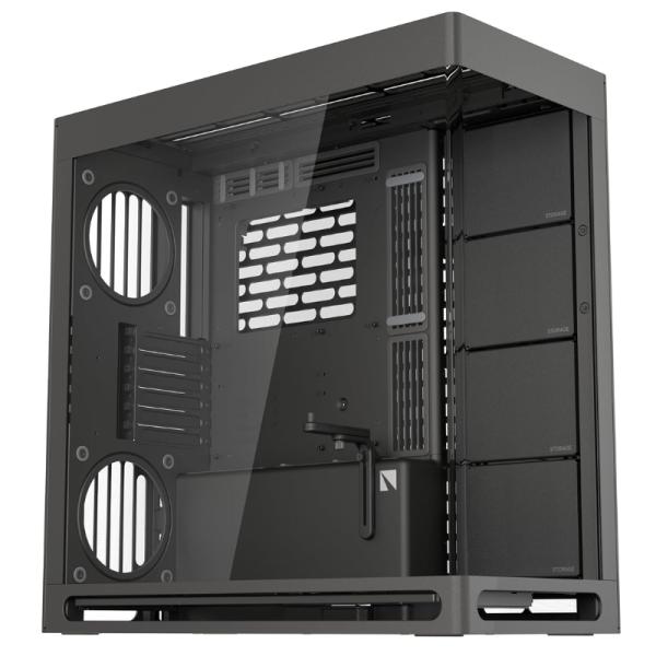 CASE HAVN HS 420 TORRE MEDIA PANEL FRONTAL DE VIDRIO ESTRUCTURA HIBRIDA 1 PUERTO USB-C Y 2 PUERTOS UBS-A HVN-CA-HS420-06