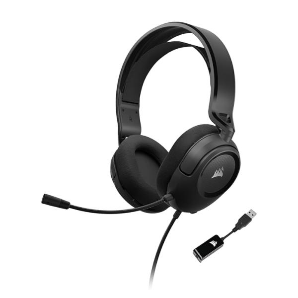 HEADSET GAMING CORSAIR HS35 SURROUND V2 ALAMBRICO 3,5 MM CON ADAPTADOR USB INCLUIDO CA-9011386-NA
