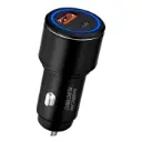 Adaptador de Corriente para Carro American Electric USB-C/USB-A 20W Negro JF-RCD710