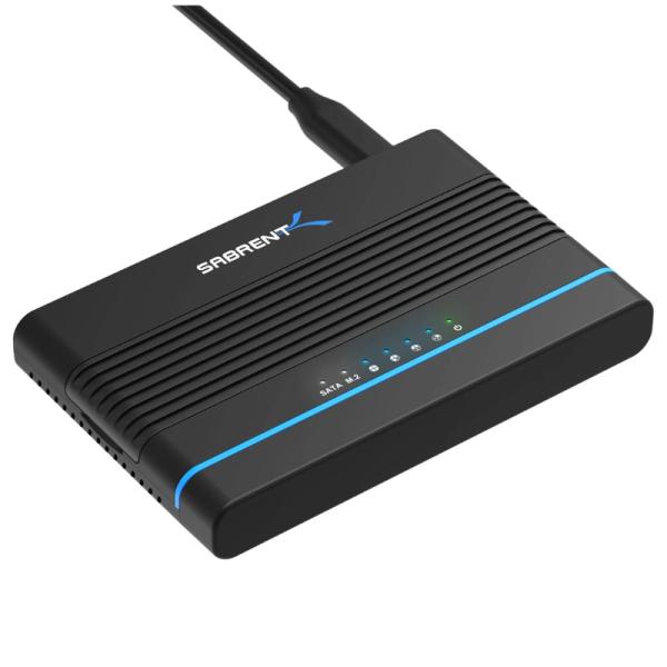 ADAPTADOR CONVERSOR SABRENT DS-UCMH USB-C A SATA PARA DISCOS DUROS DE 2.5 Y 3.5 PULGADAS