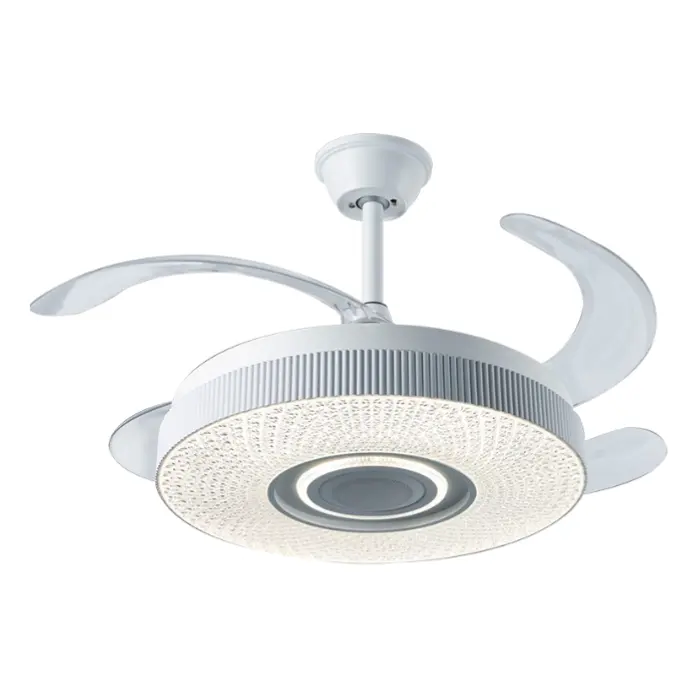 Bombillo LED American Electric Coro Baleno 42″ 30W E27 con Ventilador y Parlante Bluetooth Blanco F7185-42-WT