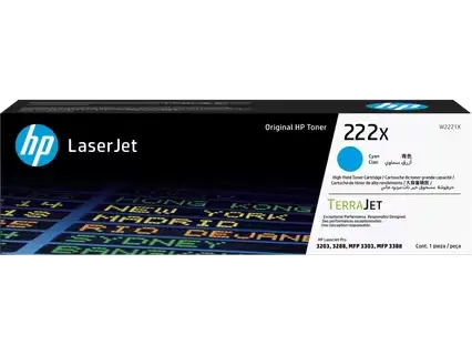 HP toner cyan 222X W2221X