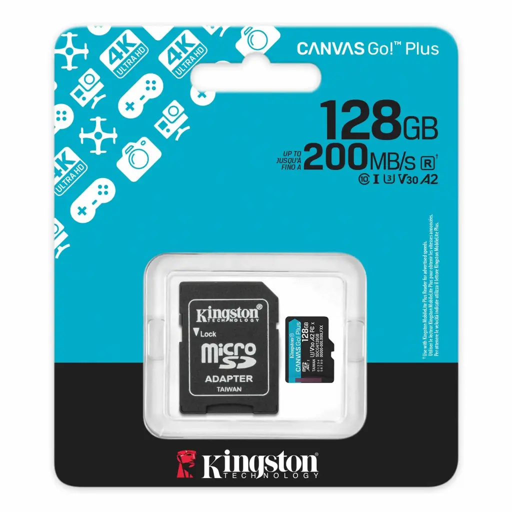 Kingston - Flash memory card - miniSDHC - V30 Card + Adapter SDCG4/128GB