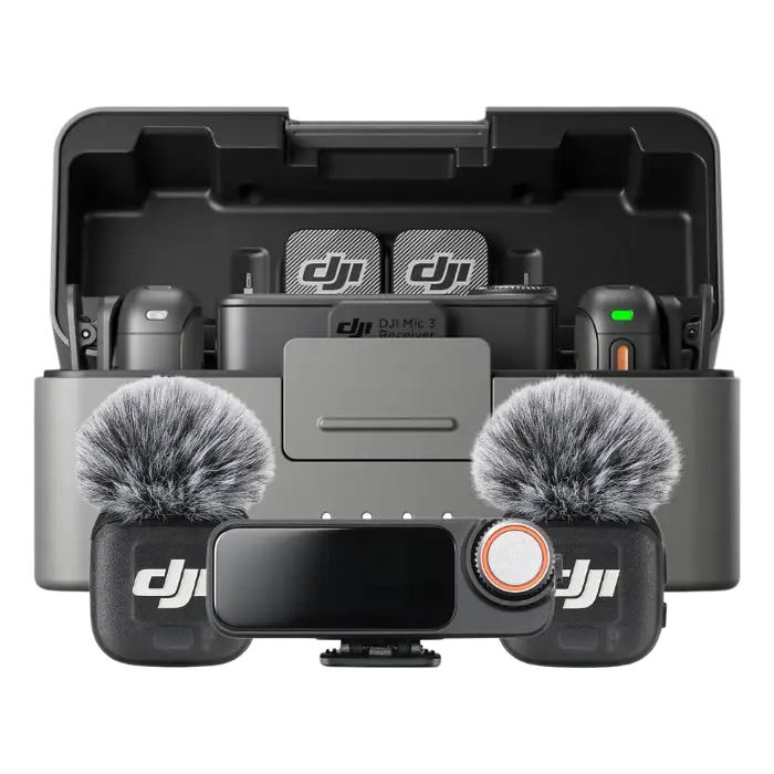 Micrófono DJI Mic 3 (2TX + 1RX + Charging Case) Negro 6937224116344