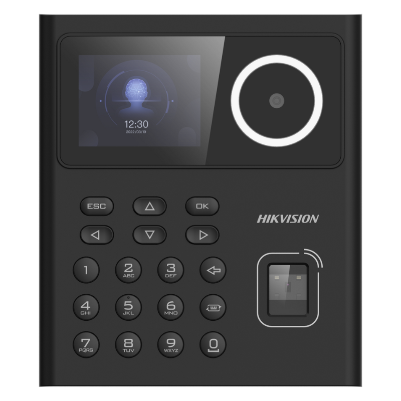 LECTOR BIOMETRICO DE RECONOCIMIENTO FACIAL HIKVISION DS-K1T320MFWX-B(O-STD) (E) CON LCD DE 2.4" LENTE 2MP
