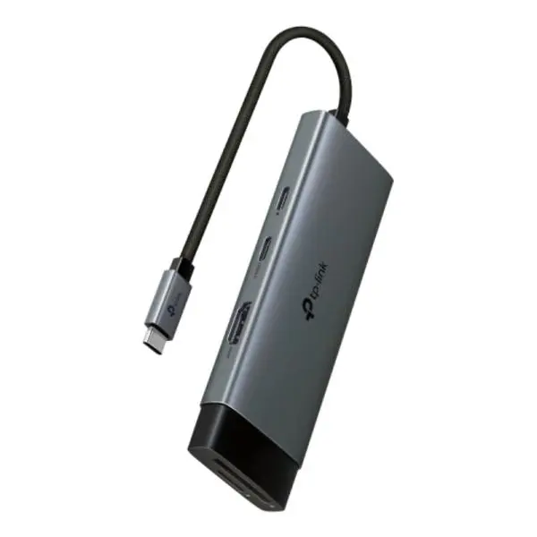 HUB USB-C TP LINK UH7020C(UN) 7 PUERTOS (USB-C / HDMI 4K / USB-A / SD / MICRO SD) PD 100W 5 Gbps