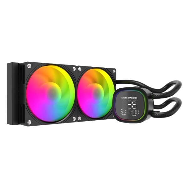 ENFRIAMIENTO LIQUIDO RGB EAGLE WARRIOR FCFWT292001C AIO 2X120MM 4 PIN PWM LGA115X/1700/AM4/AM5